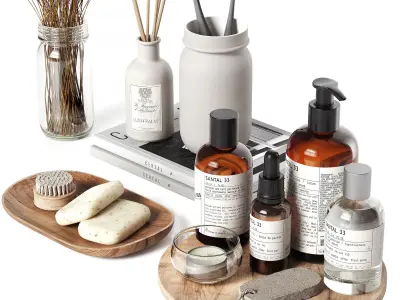 Decorative set fot  the bathroom 3D model