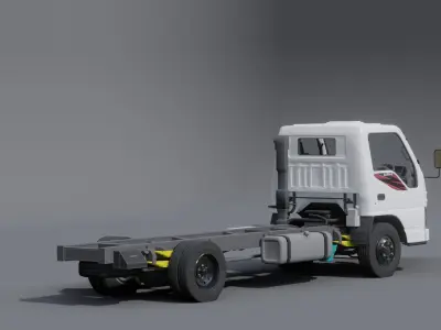 Isuzu ELF NKR71 Macan 125PS Low-poly 3D model