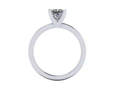 Solitaire Diamond Women Ring R9 3D print model