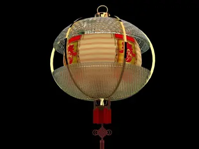 Chinese red lantern   3D model