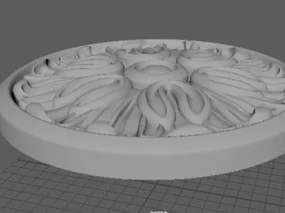 rosette decorative medallion 3D model purchase