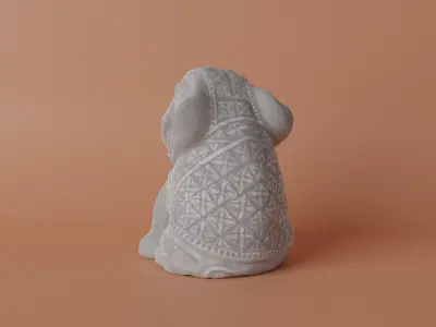 Elephant Decor Low-poly 3D model