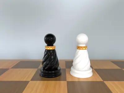  3D Collectible Luxury  Chess Pieces 3D Print Model 3D print model