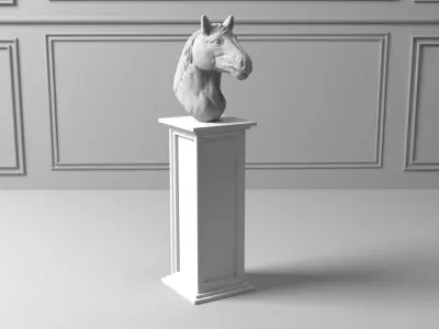 Horse Head Sculpture 3D model