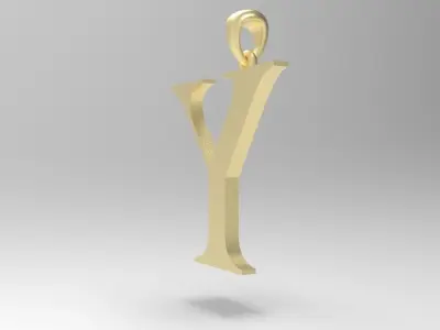 Alphabet Latin Y 3D print model