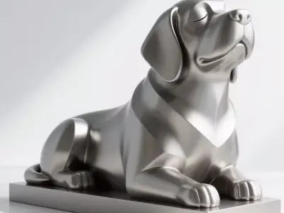 Dog Art Sculpture 3D print model