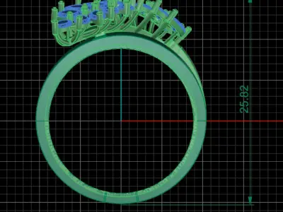 jewelry ring 221 3D print model