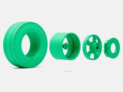 15x10 Torq Thrust D Wheel Firestone Dragster Cheater Slick 3D print model