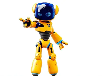 UTILITY BOT MONIKA  Rigged for Unreal Engine - Unity - MIXAMO 3D model