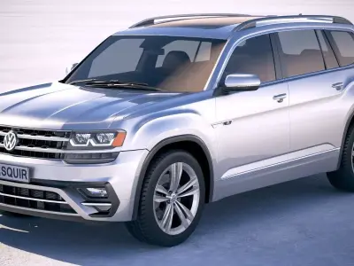 Volkswagen Atlas R-Line 2018 3D model