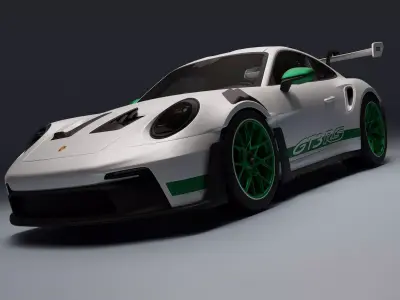Porsche 911 GT3 RS  Low-poly 3D model
