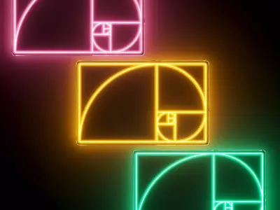 Golden Ratio Neon Sign  3D model