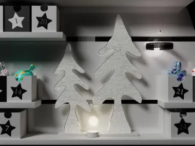 Christmas Decoration Set 3D model 3D model