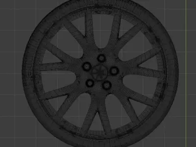 Tire set Low-poly 3D model
