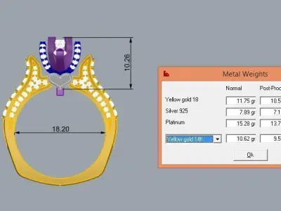Ring  Gold Jewelry 3D print model