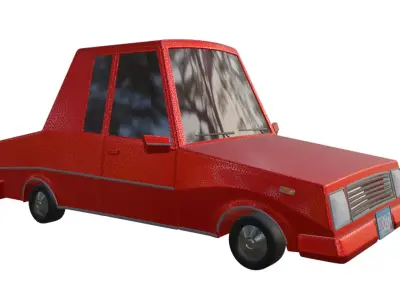 Cartoon Car Low-poly 3D model shop