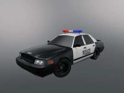 Modern 3d lowpoly service  vehicle  Low-poly 3D model