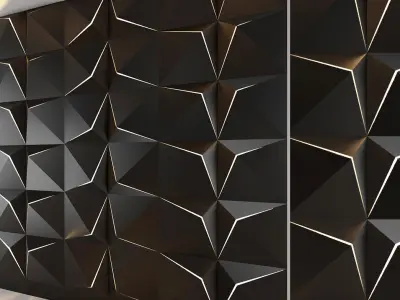 3d panel 09 Low-poly 3D model