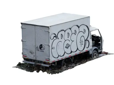 Abandoned Truck RAW 3D Scan 3D model
