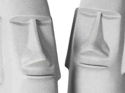 Moai garden sculpture 3D model