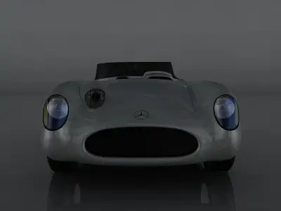 Mercedes-Benz 300 SLR Low-poly 3D model