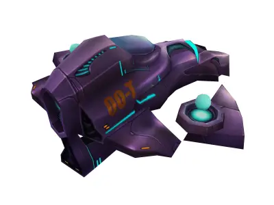 Small attack ship 02 3D model