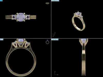 Diamond Ring Series SS-30 3D print model