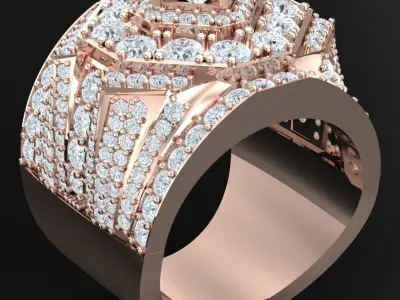 Luxury Men Rings Designs 4MR088 3D print model