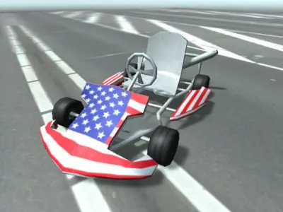 Go Kart Car Pack for Mobile Games Unity3d Low-poly 3D model