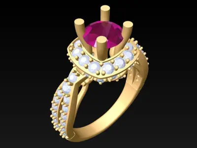 Diamond Ring - Womens Rings - N216157 3D print model