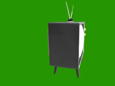 Retro TV - Vintage 3D Model for Games and Animations Low-poly 3D model