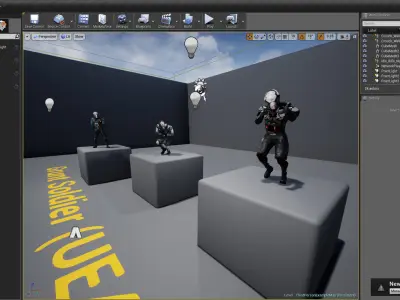 Grunt Soldier for Unreal Engine 4 Low-poly 3D model
