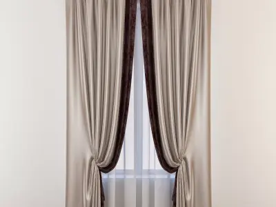 Set 32 Curtains 3D model