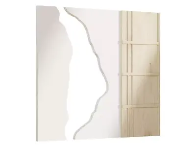 Wall panel wood gypsum 3D model