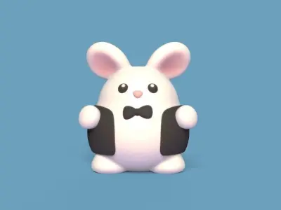 Wedding Topper Bunny 3D print model