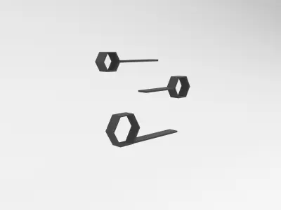 Wall Rack v1 002 Low-poly 3D model