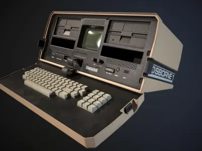 Osborne 1 old computer Low-poly 3D model