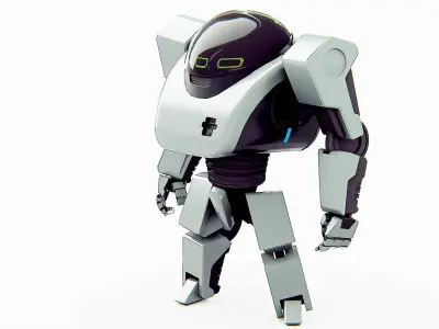 UTILITY BOT AMSTRON Rigged for Unreal Engine - Unity - MIXAMO  3D model