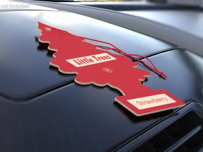Little Trees Car Freshener Strawberry Scent 3D model