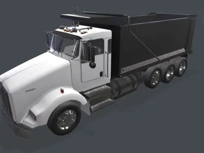 Kenworth  T800  Dump Truck Low-poly 3D model