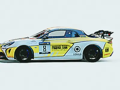 A110 GT4 Alpine Team 2024 Low-poly 3D model