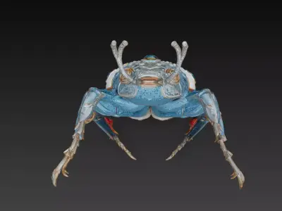 Celestial Platinum Beetle - Luxury Cyber Sculpture 3D Model 3D print model