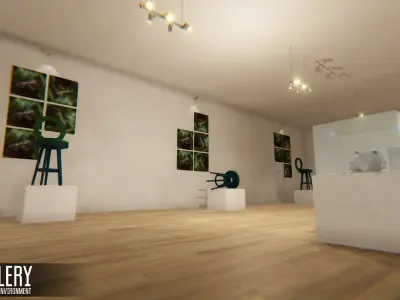 Gallery - Showroom Environment Low-poly 3D model