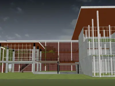 Draft concept for office building 3D model
