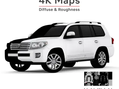 Toyota Land Cruiser 2013 Low-poly 3D model