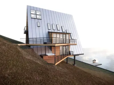 A-Frame Modern House 3D model