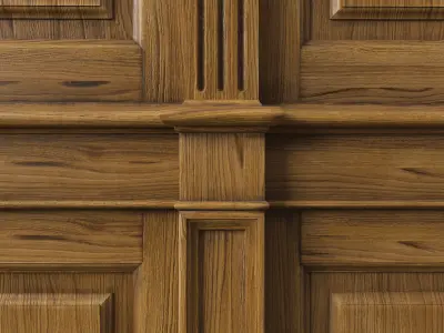 Wooden panel 01 05 3D model
