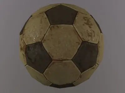 Old Soccer Ball Low-poly 3D model