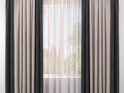 Set 37 Curtains 3D model