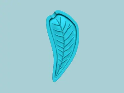 Water Oak Tree Leaf - Molding Artificial EVA Craft 3D print model